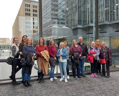 group of people in minneapolis IDS skyway while on a food tour